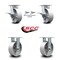 Service Caster 6 Inch Kingpinless Semi Steel Wheel Caster Brakes and Swivel Locks 2 Rigid, 2PK SCC-KP30S620-SSR-SLB-BSL-2-R-2 - alternate 4